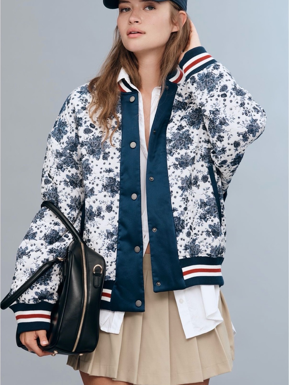 Floral Varsity Jacket